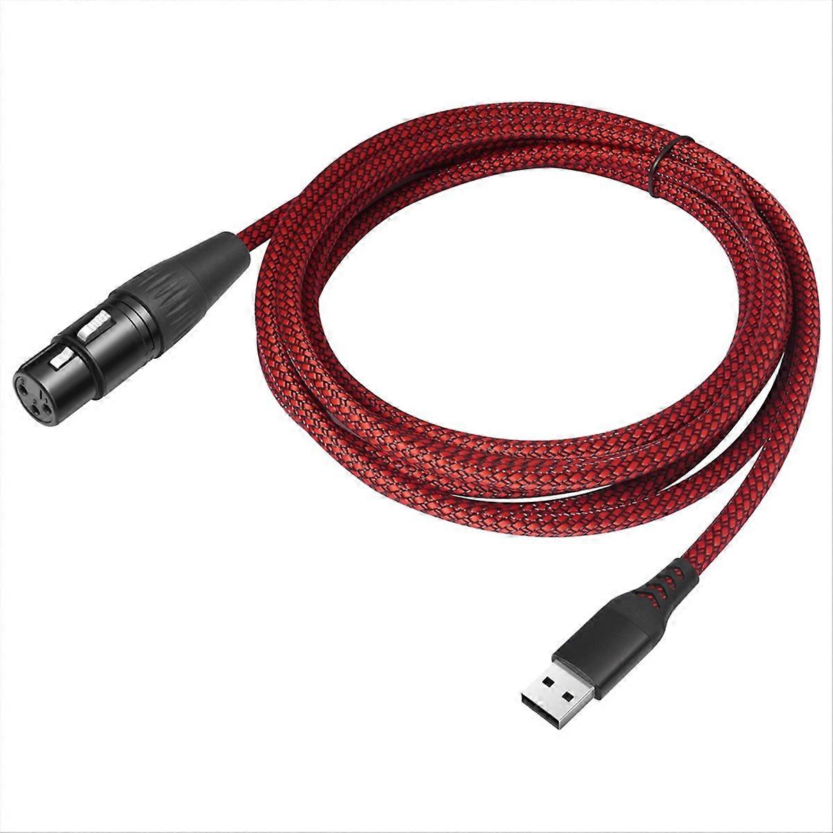 USB Microphone Cable Microphone Cable Computer USB to XLR Microphone Connect Computer Cable Audio Cable Adapter