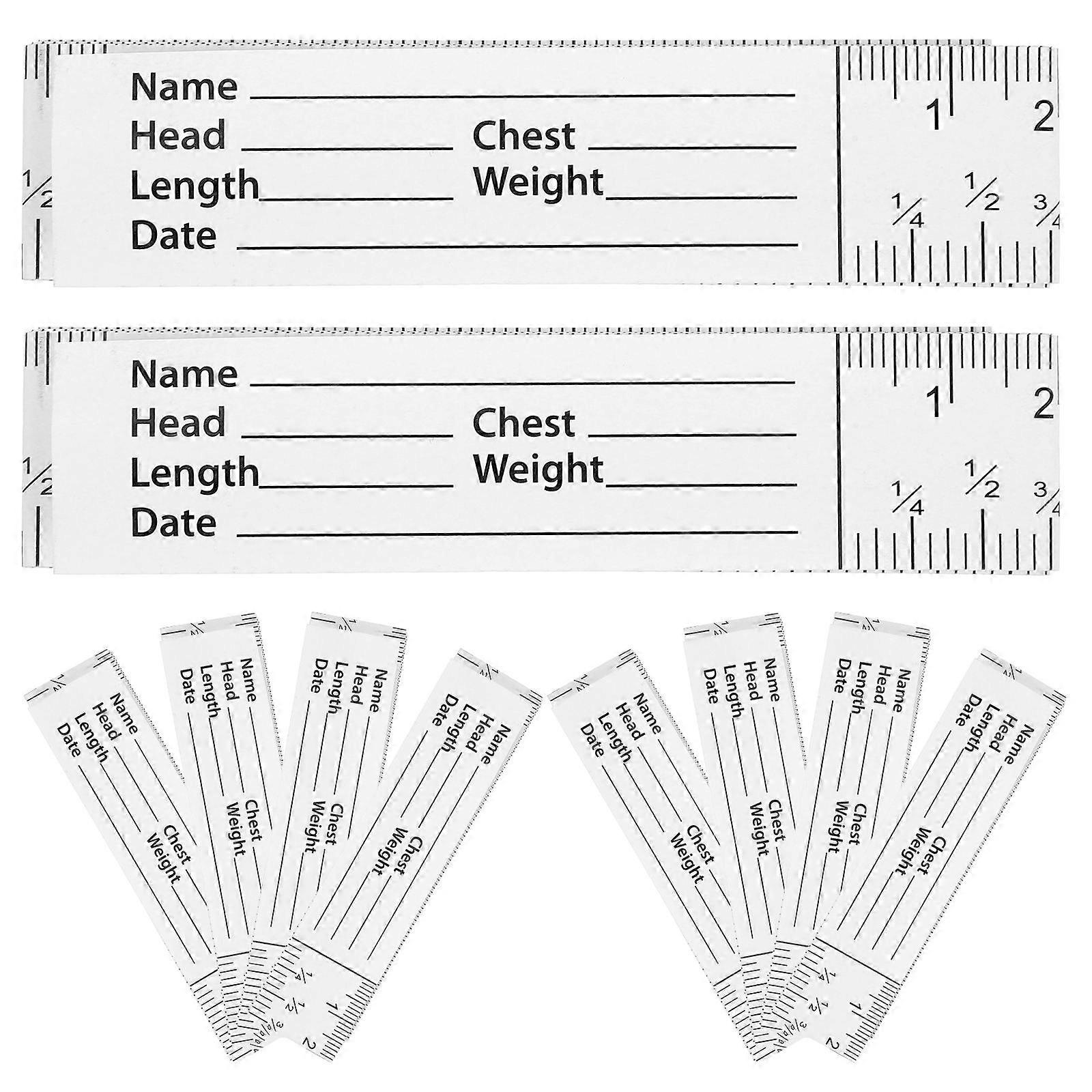 Tailor Measure Tape Measure for Measuring Length 10Pcs White Paper Rulers