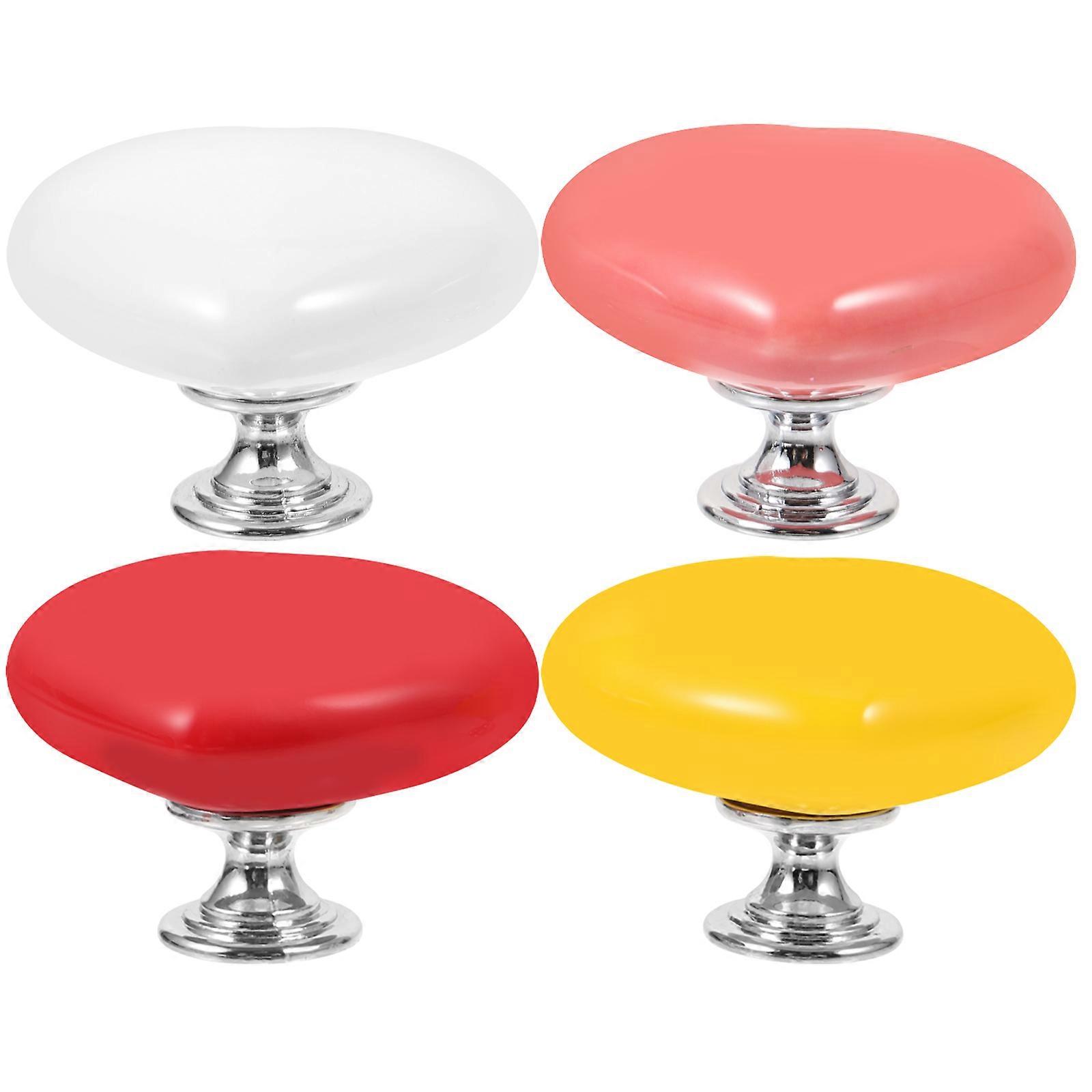 Toilet Push Button Heart Shape Plastic Toilet Button Set 8Pcs