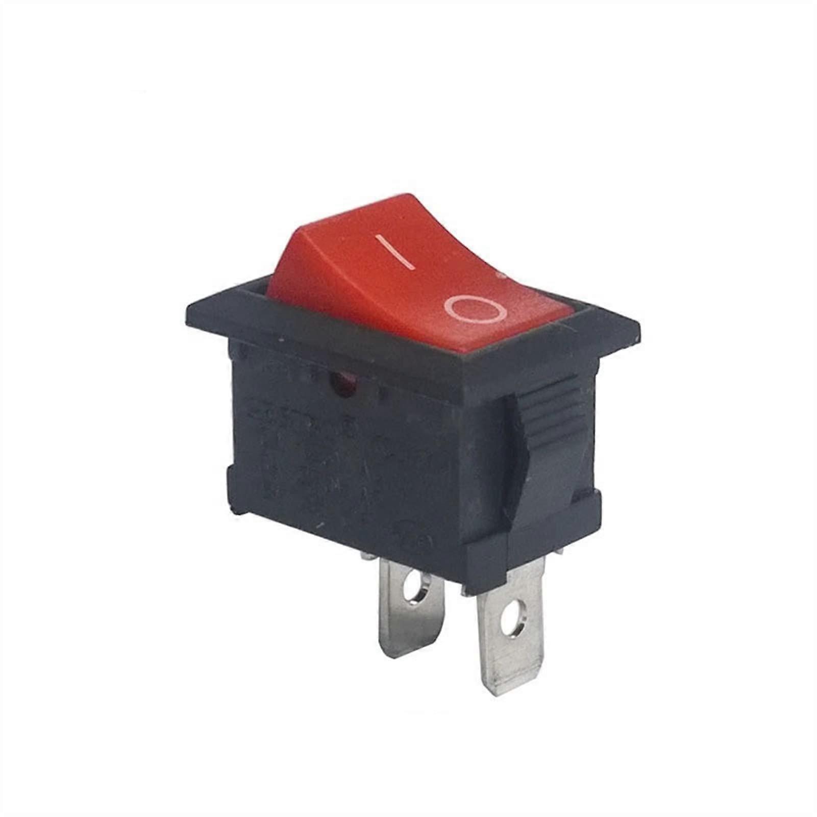 Rocker Switch 10pcs SPST 250V 6A Red Boat SnapIn On Off for Car Electronics