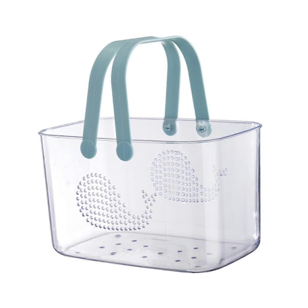Shower Caddy Whale Shaped Large Capacity Bathroom Storage Basket with Handle for Toiletries and Dorm