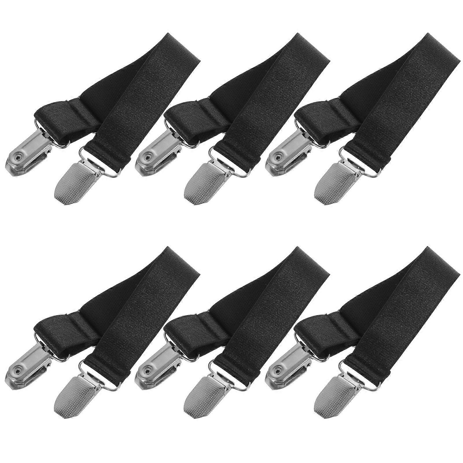 6Pcs Adjustable Boots Fixing Strap Clips Elastic Mattress Sheet Fasteners Holder