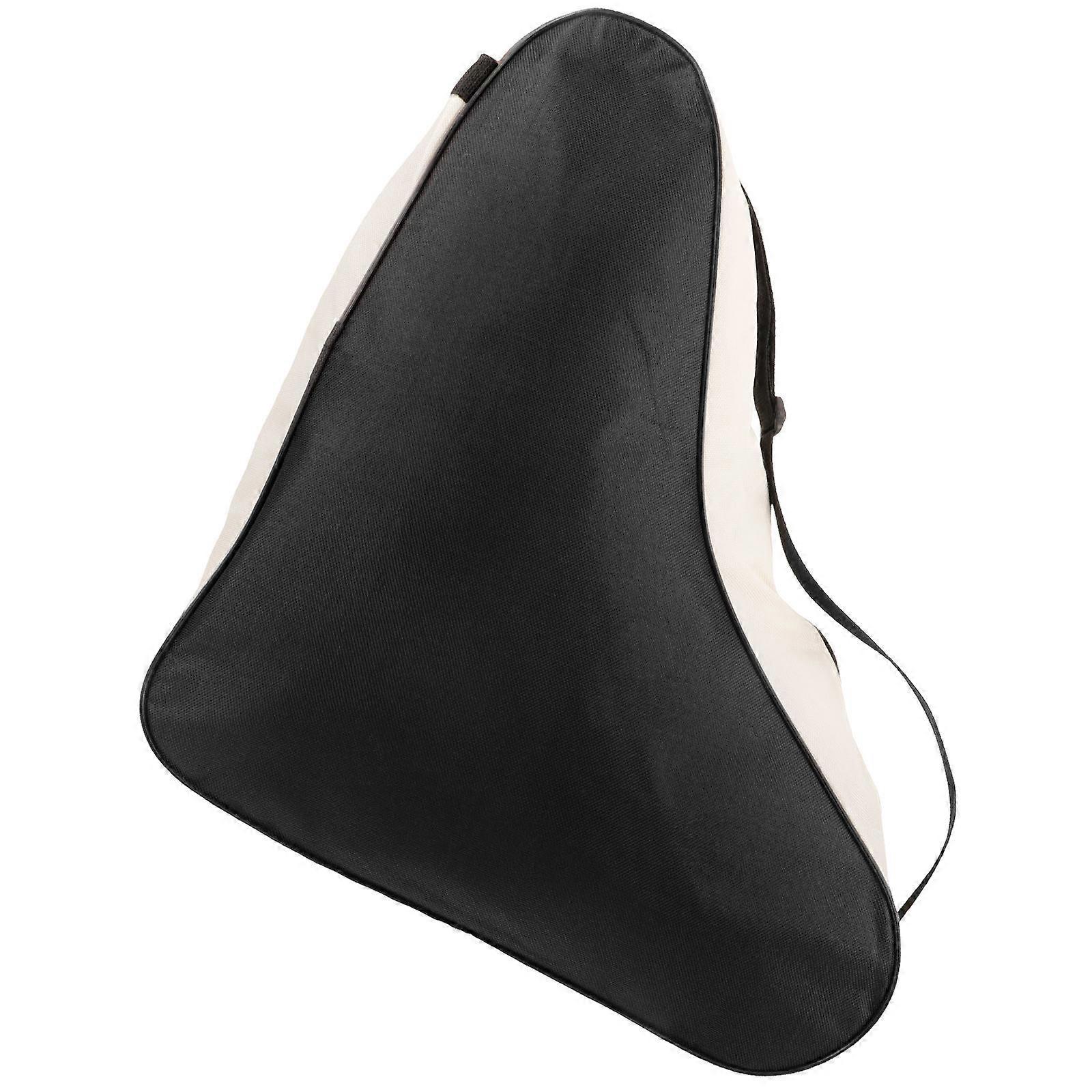 Durable Oxford Cloth Roller Skates Bag for Storage Black Simple Design Practical Use