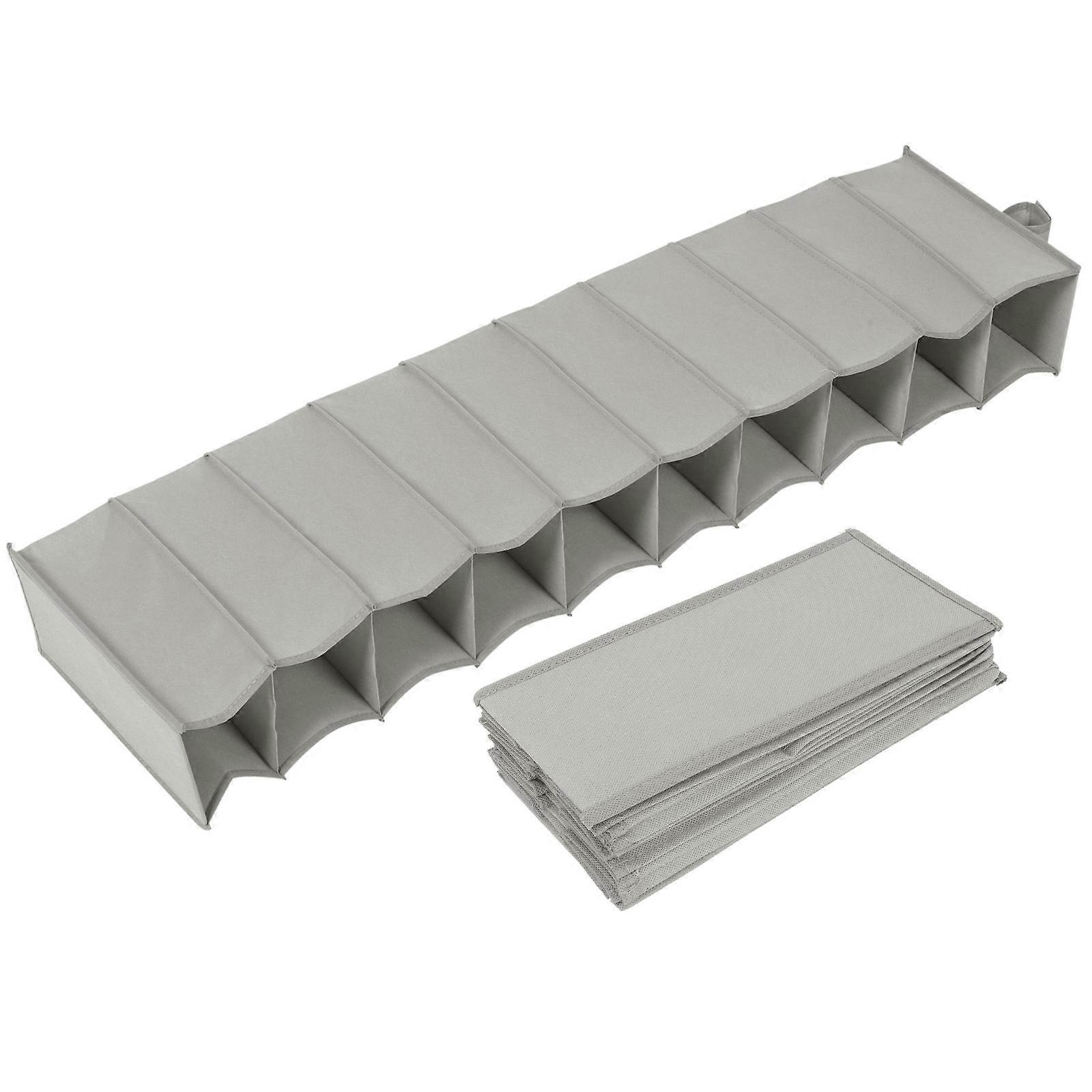 Dark Grey 3Pcs Closet Organizer Multi-Layer Foldable Pouch Designed For Indoor Shoe Storage And Efficient Space Organization