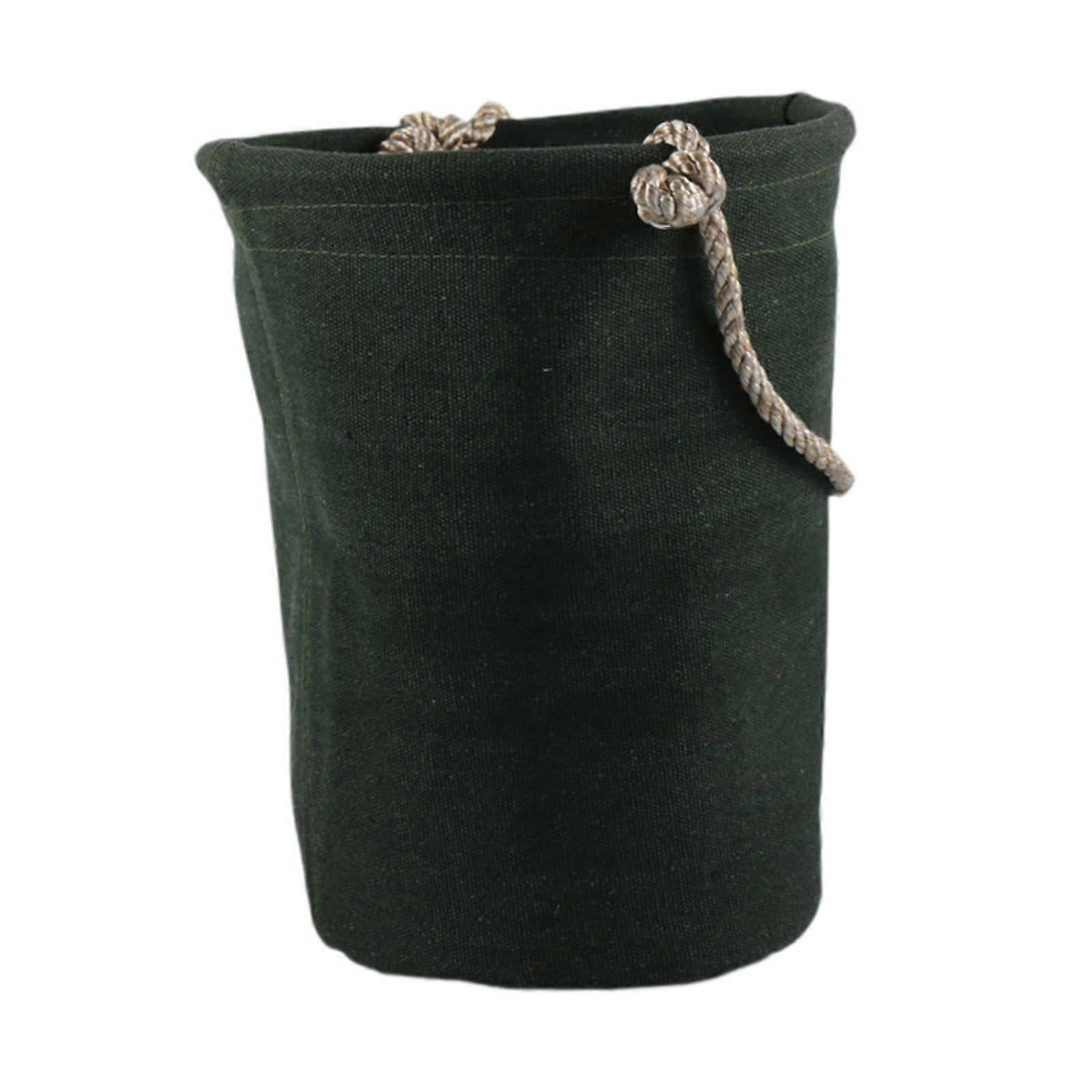 Heavy Duty Canvas Tool Bag with Large Capacity Opening, Foldable Tool Bucket for Construction