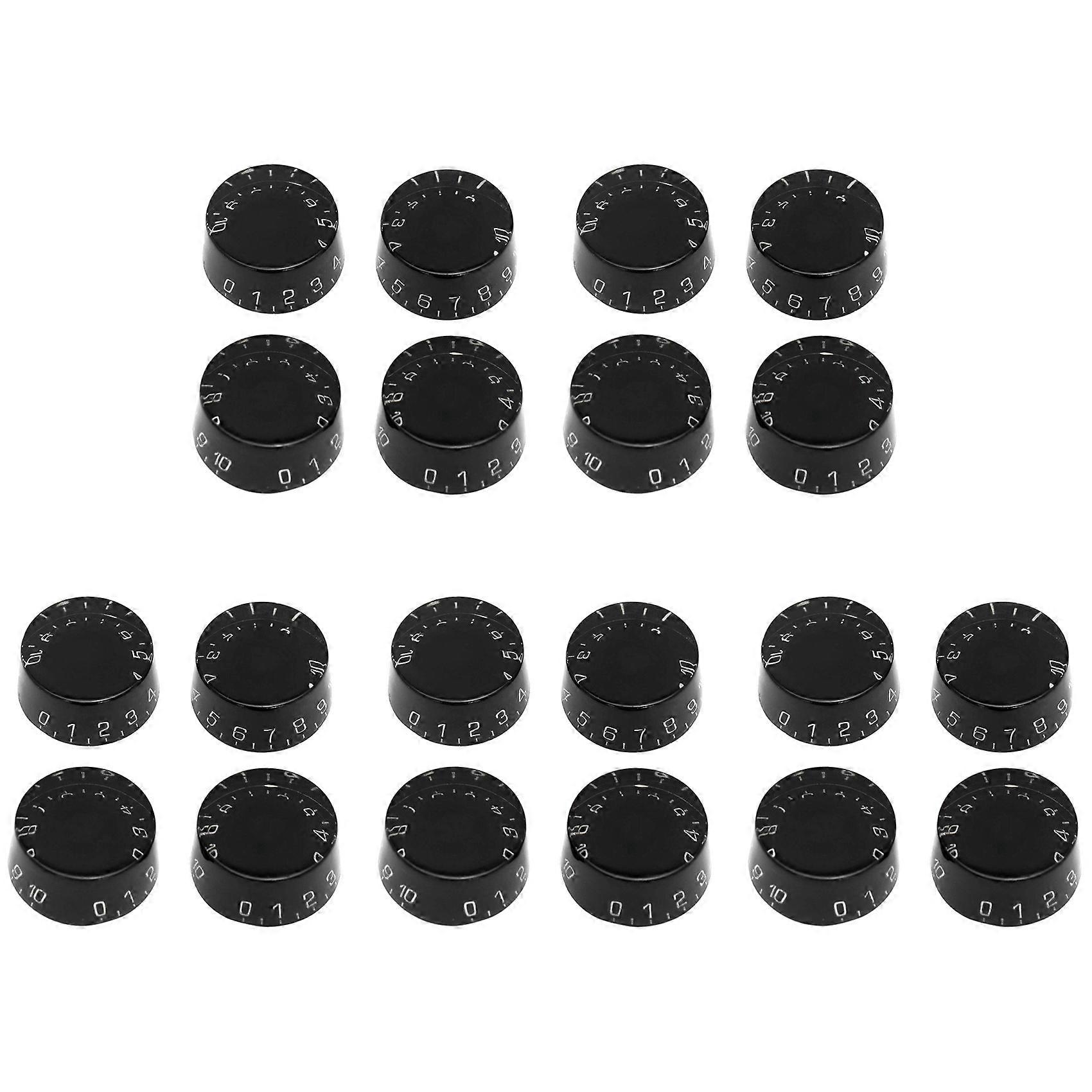 20Pcs Electric Guitar Top Hat Knobs Speed Volume Tone Control Knobs Compatible for Les Paul LP Style Guitar