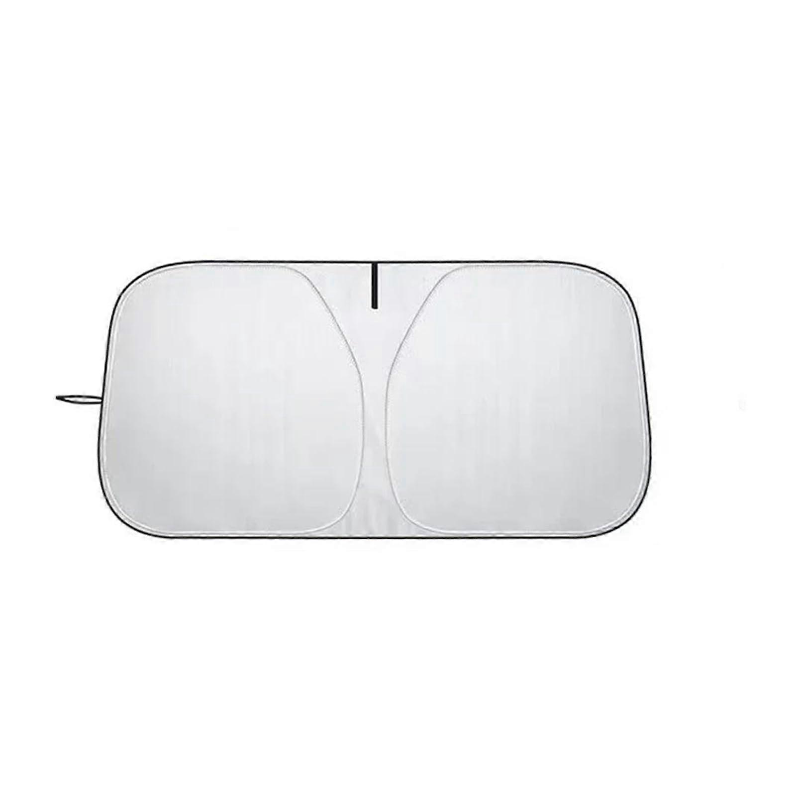 Car Windshield Sun Shade UV Heat Blocking Reflective Silver Cover 140x70cm Foldable