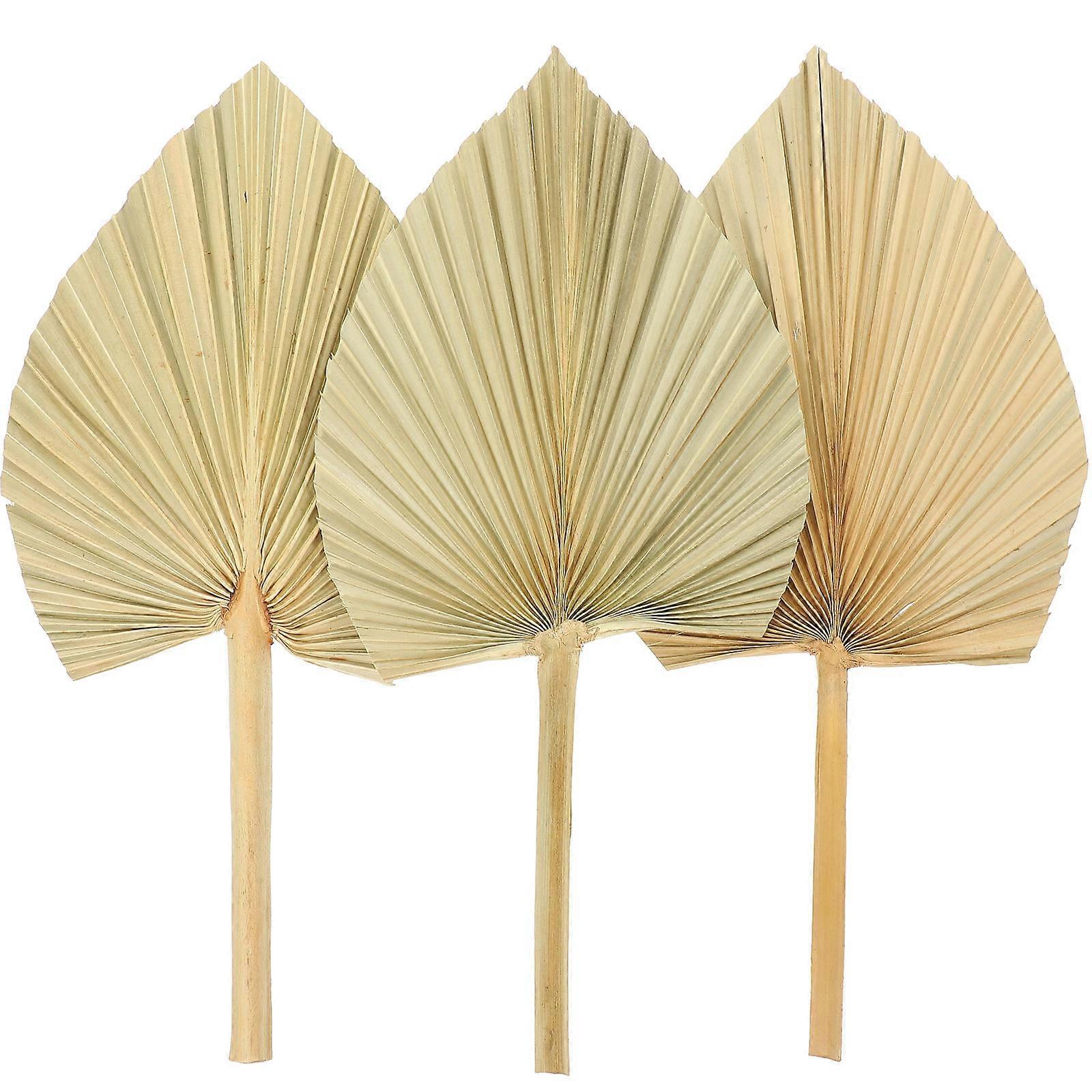 Light Yellow Palm Leaf Decorative Decor for Wedding Party 3Pcs