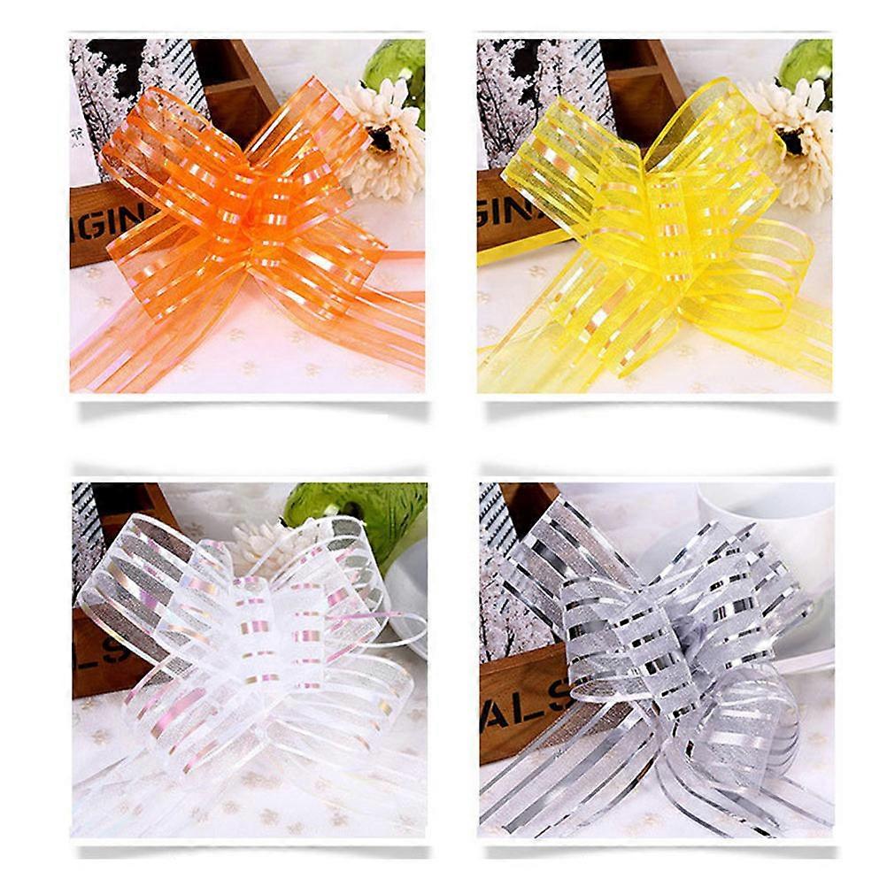 Pull Bows Snow Yarn Ball for Wedding Decoration 20Pcs White