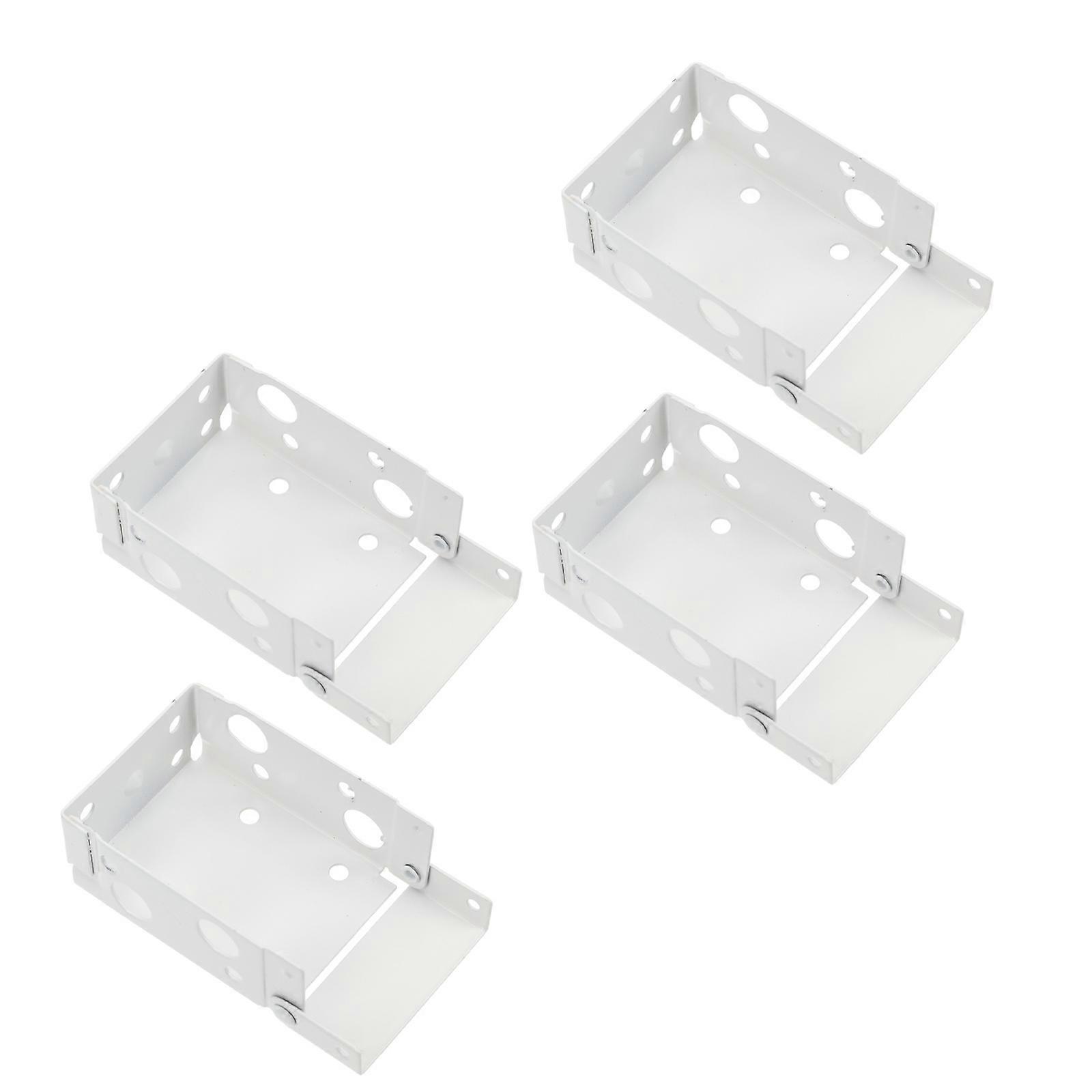 4Pcs Roller Curtain Installation Brackets White For DIY Enthusiasts External Installation 6.7X4.2Cm Sturdy Construction Accessory