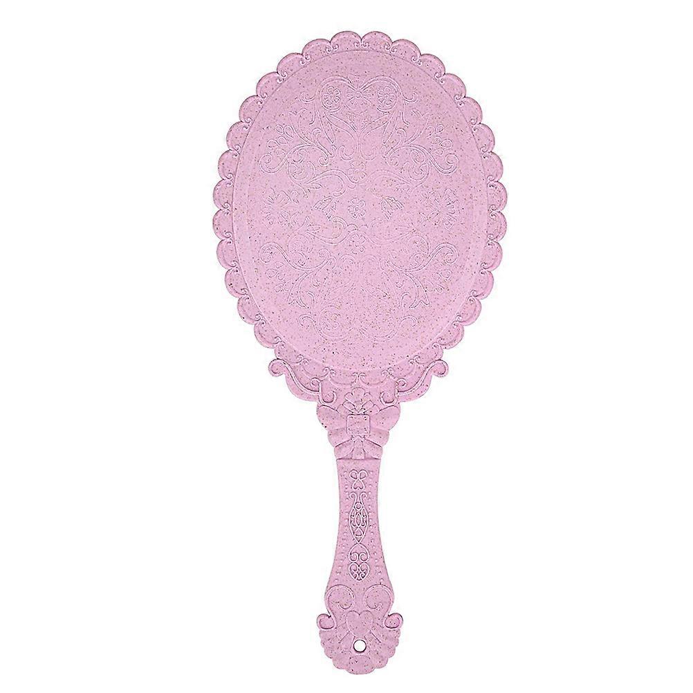 Cosmetic Mirror Handheld Makeup Mirror for Makeup Use 2Pcs Pink