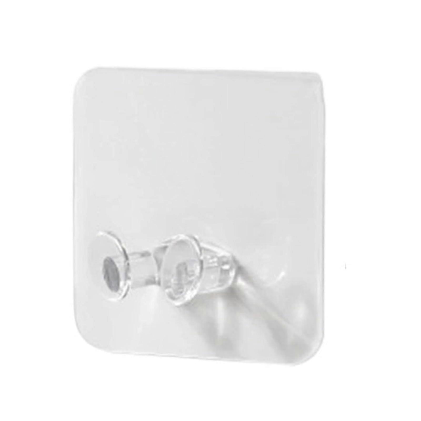 20PCS Strong Adhesive Wall Hooks Transparent Waterproof MultiPurpose for Kitchen Bathroom Ref: 2321