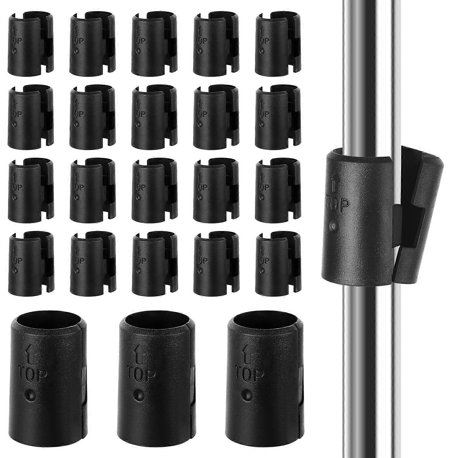 48 Pcs Wire Shelf Clips for 3/4 Inch Posts, Plastic Locking Sleeves, Tool Secure Fit