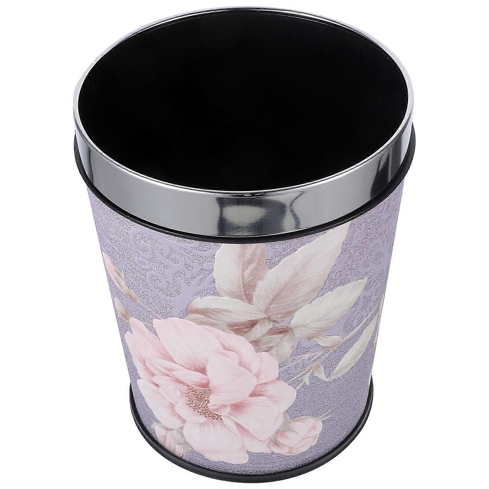 Household Trash Can Purple Multi-Function Garbage Bucket Practical Trash Can