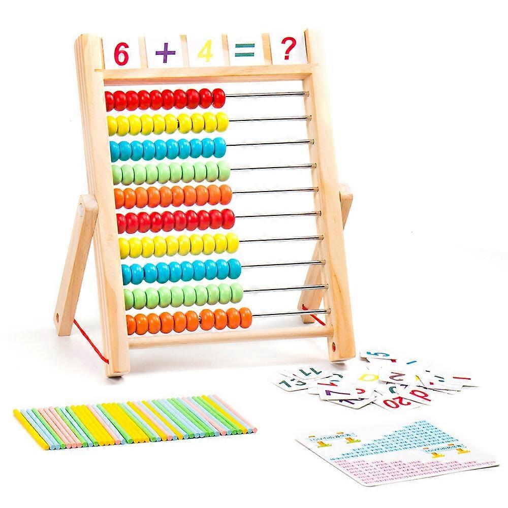 QITONGBAO Multicolor Learning Number Abacus Stand Children Educational Development Math Game Toy