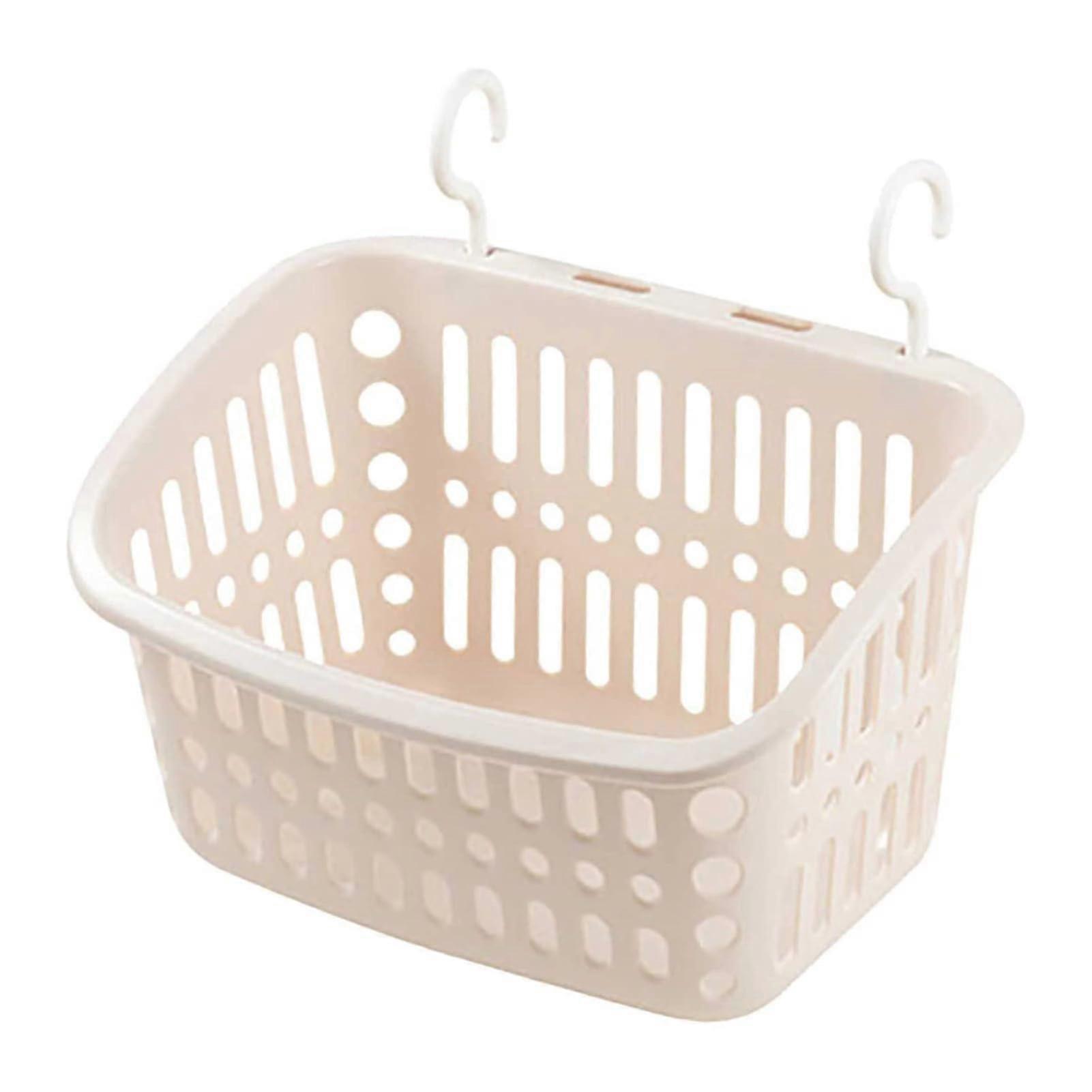 Waterproof Poolside Storage Basket for Above Ground Pool Accessories, Large Capacity Organizer, OffWhite
