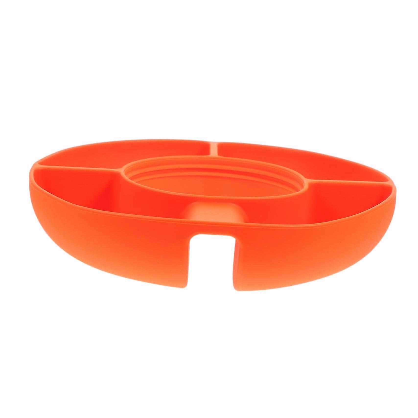 Silicone Fruit Tray MultiCompartment Snack Serving Dish Decorative Candy and Fruit Storage Orange