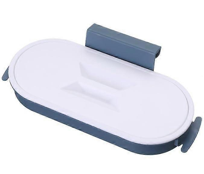 Cabinet Hanging Trash Bin with SpaceSaving Design and Easy Bag Installation Dark Blue