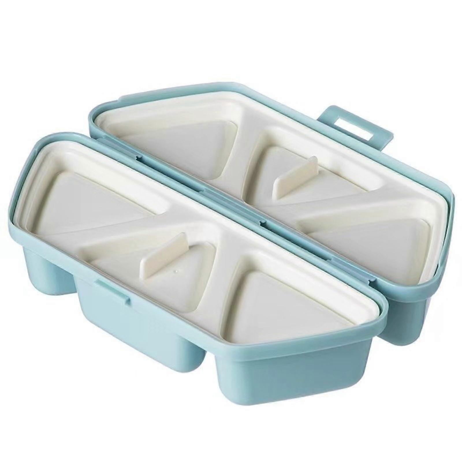 Sushi Maker Rice Ball Mold Triangle Foldable with Spoon Easy Clean Dishwasher Safe Blue