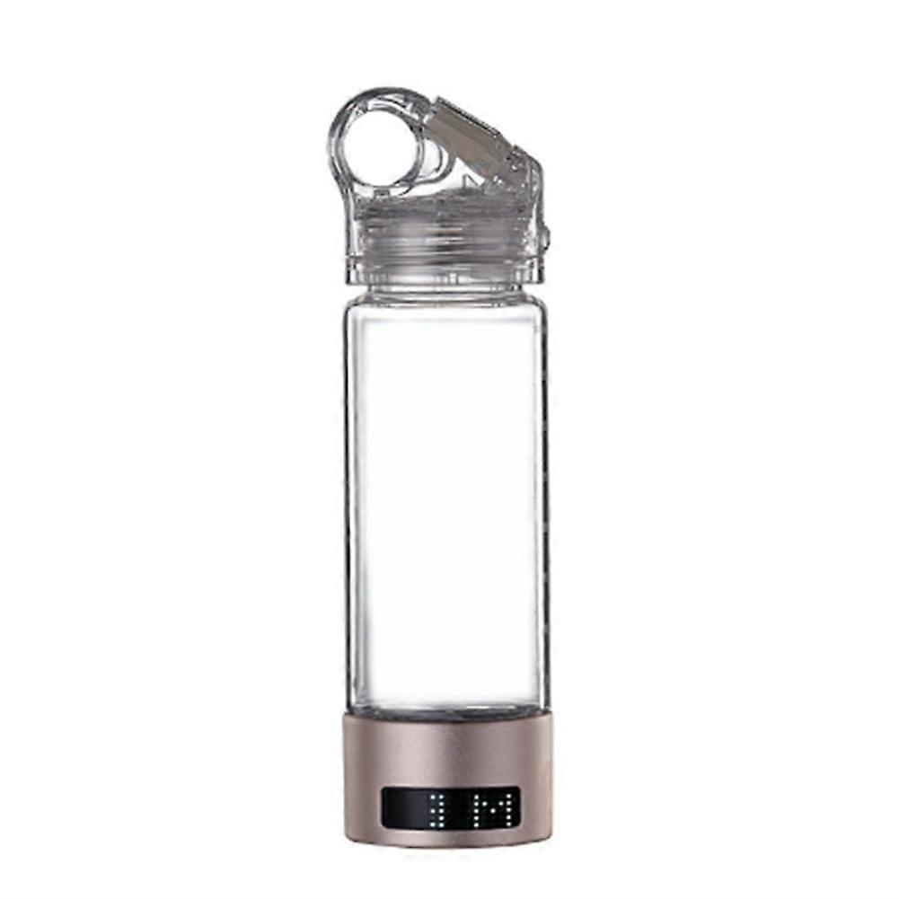 Hydrogen Concentration Hydrogen Water Bottle Generator with Direct Drink Design, Gold Transparent
