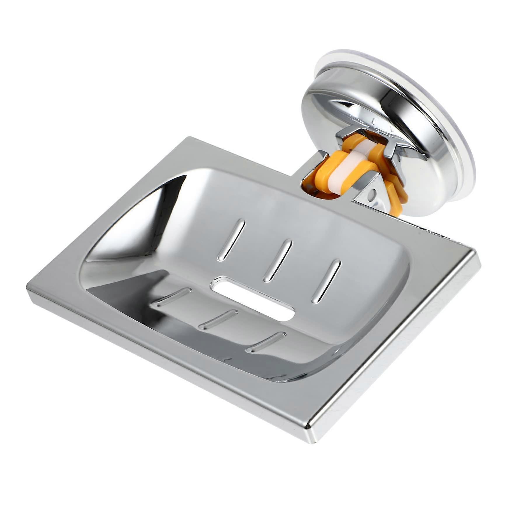 Soap Dish Holder with Self Draining Design, Suction Cup Mount for Bathroom Kitchen Shower Sink