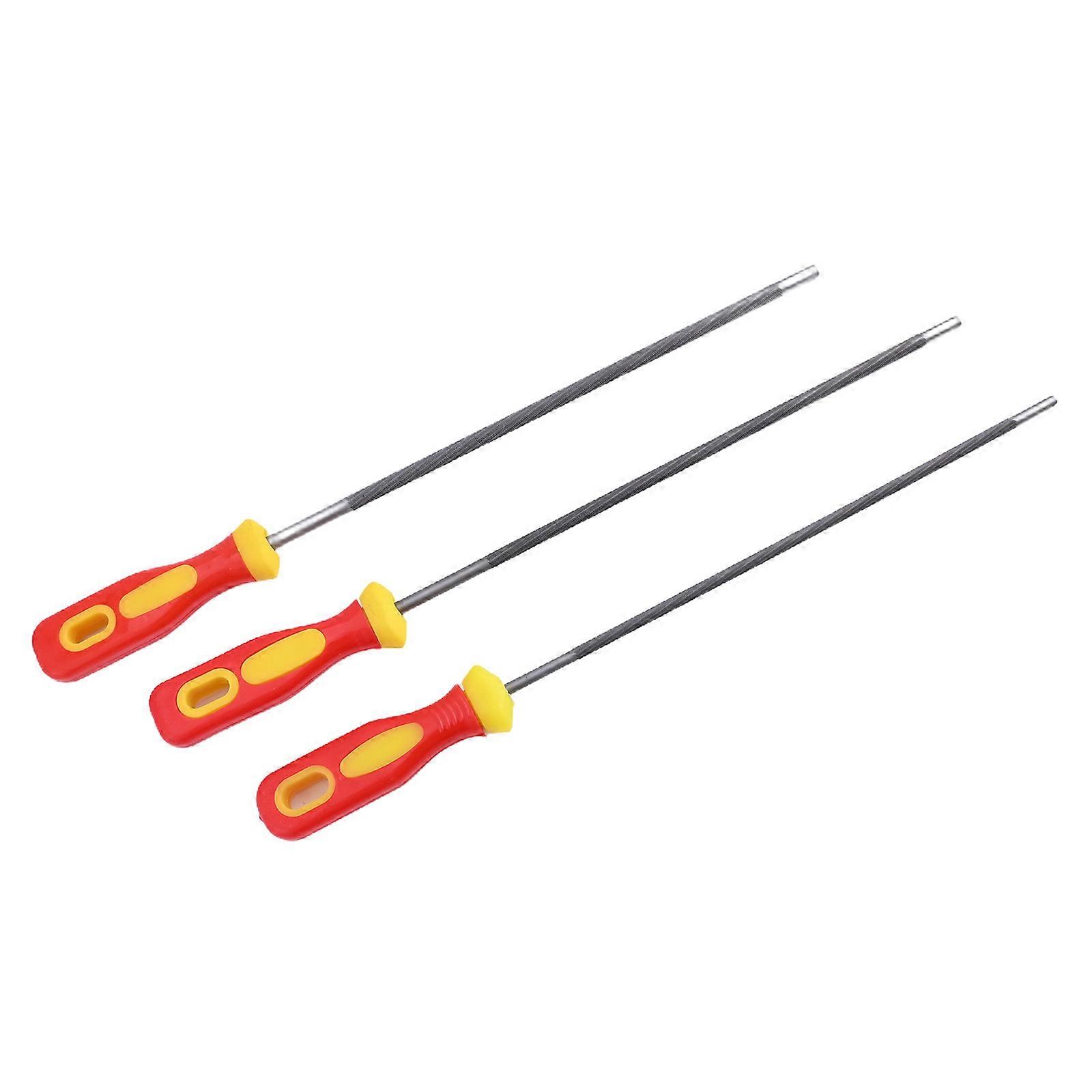3pcs Sharpening Chainsaw Saw Chain Files Sharpener compatible with Woodwork Chainsaw File Sharpening Chainsaw Saw Hand Tool