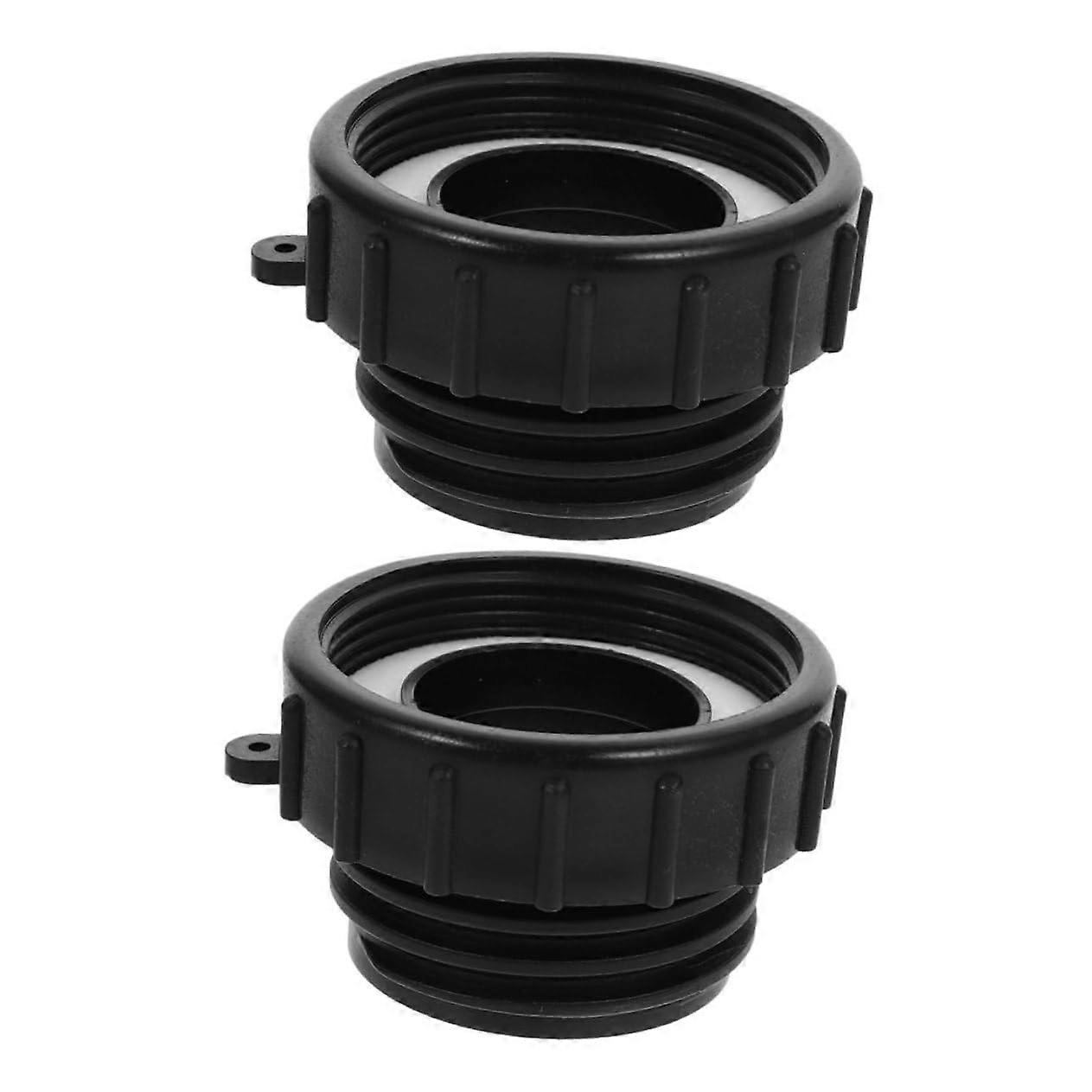 2pcs IBC Tote Adapter Kit 2 Inch Valve Thread Converter Durable Plastic Hose Connector
