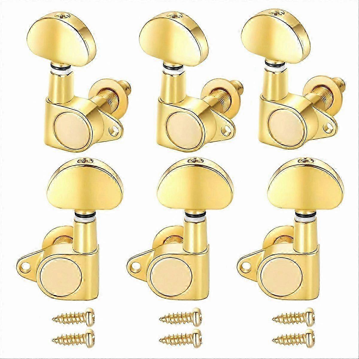6PCS Guitar Tuner Pegs Set Guitar Tuner Tuners Head Guitar Replacement Buttons Knobs
