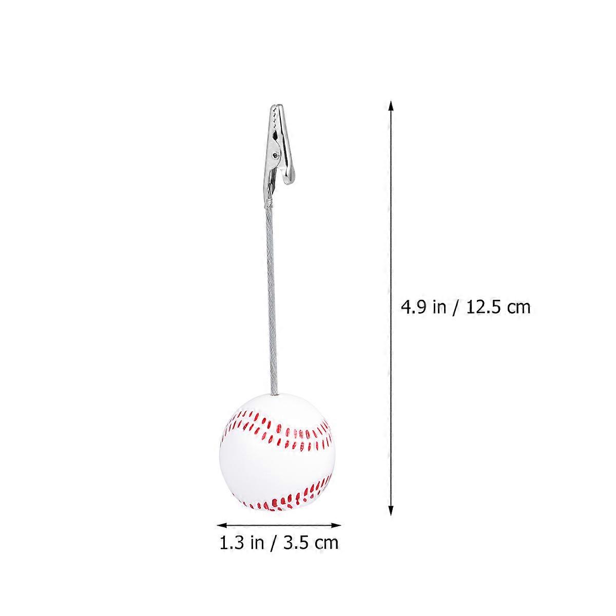 Baseball Shaped Table Number Holders 5Pcs For Wedding Table Decorating Multi Color Clipping Papers