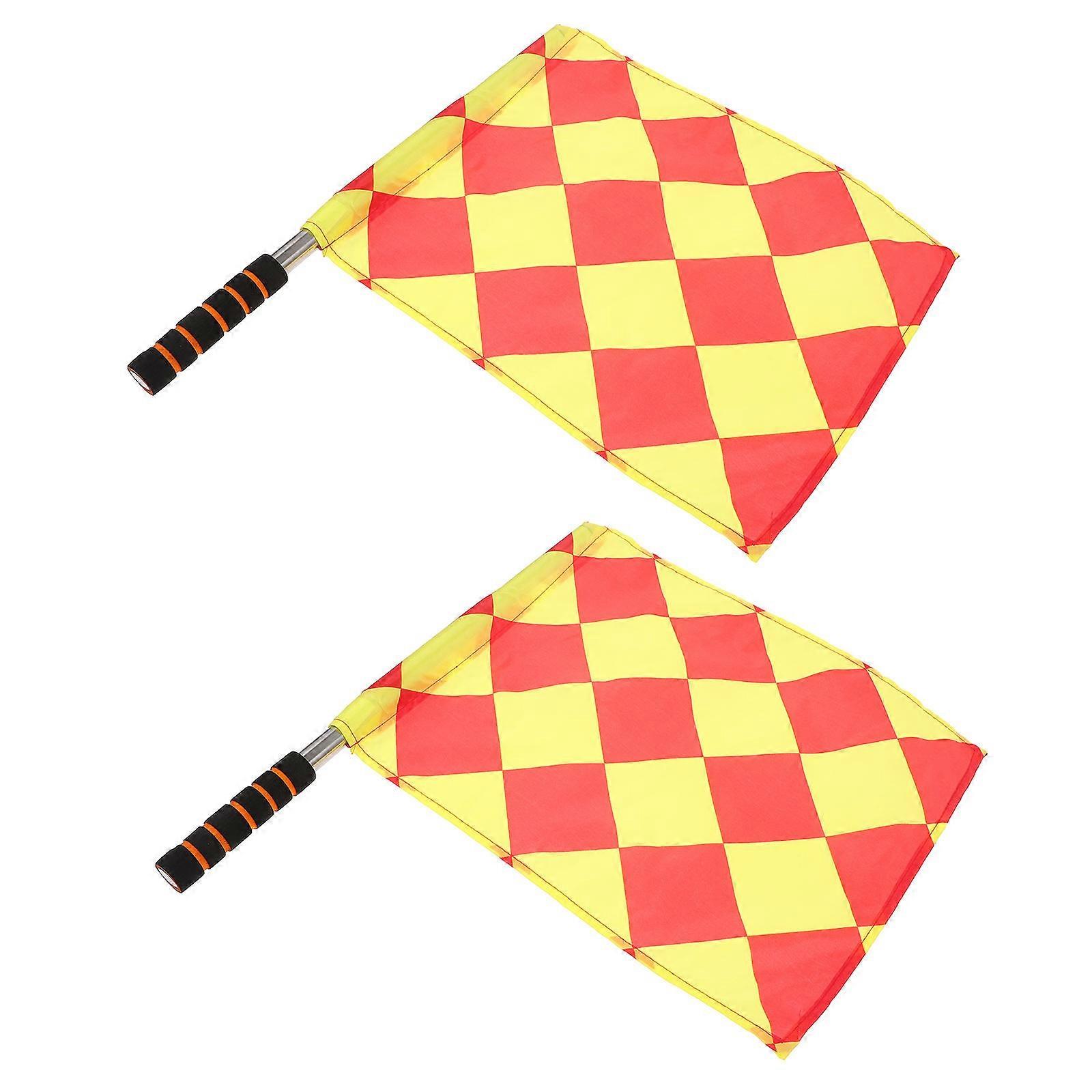 Football Referee Flags Flags for Outdoor Use 2Pcs Assorted Color