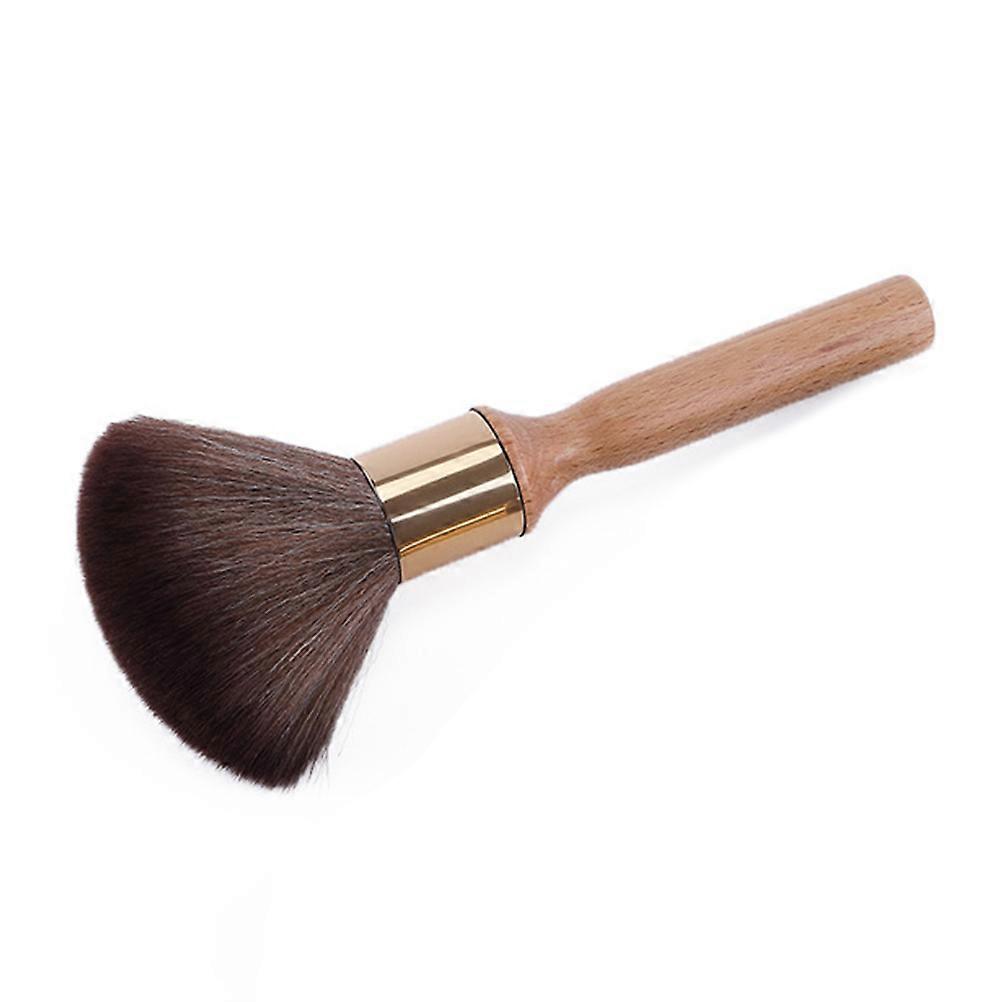 Solid Wood Beard Sweeping Brush Coffee for Broken Hair 1Pcs