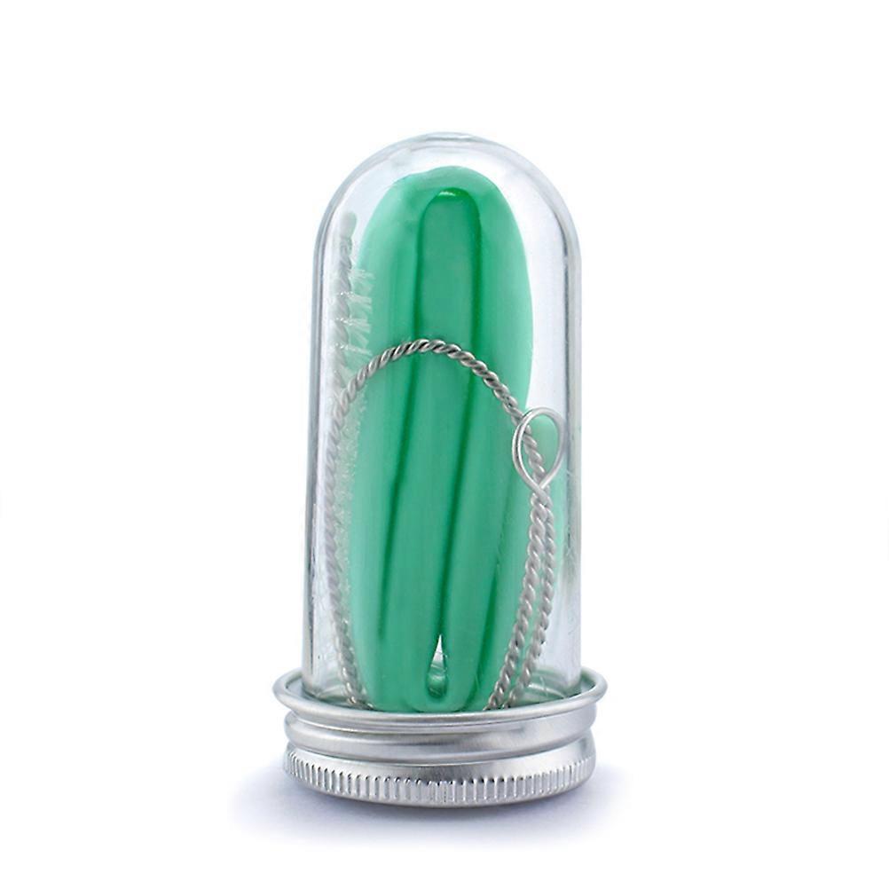 Silicone Straw Bent Folding Drinking Straw Pack with Cleaning Brush 6Sets