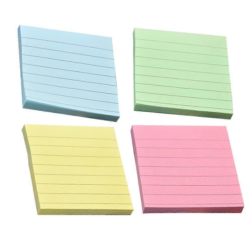 Striped Sticky Notepads Square Self-Stick Notes for Note Taking 8Pcs