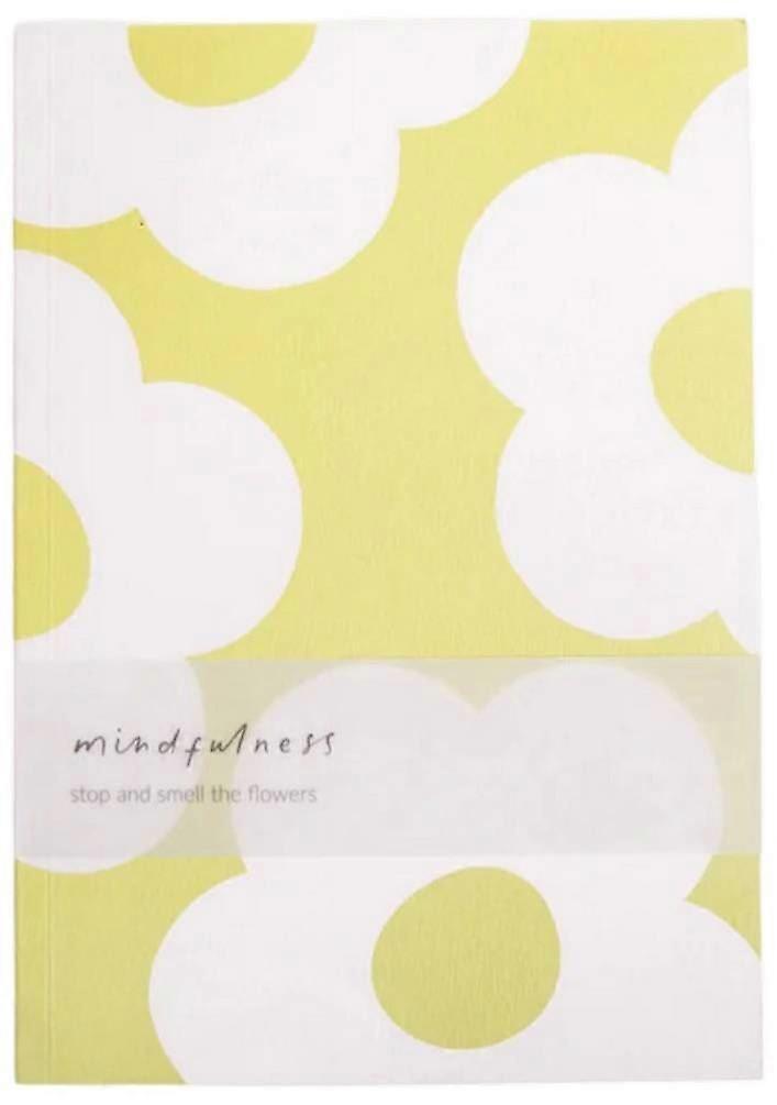 Caroline Gardner Flower A5 Softback Notebook - Green