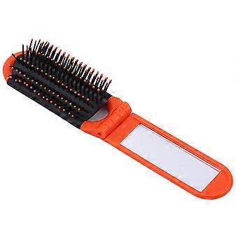 Folding Hair Brush With Mirror Portable Professional Travel Hair Comb Women Men Anti Static Massage Brush Hair Styling Tools