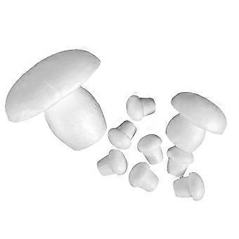 12 Stück DIY Kinder Malen Handwerk Haus Topfpflanze Dekor solide Pilz Ornament (6 Stück 4,5 cm Pilz, 5 Stück 8 cm Pilz, 1 Stück 14 cm Pilz)