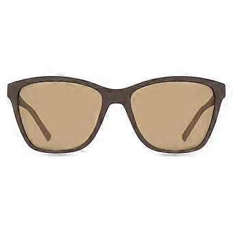 DKNY DK531S 210 Volledig Rand Bruin Unisex Vierkante Zonnebril UV3 Origineel