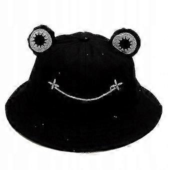 Cotton breathable and foldable cartoon frog fisherman hat, 1 piece