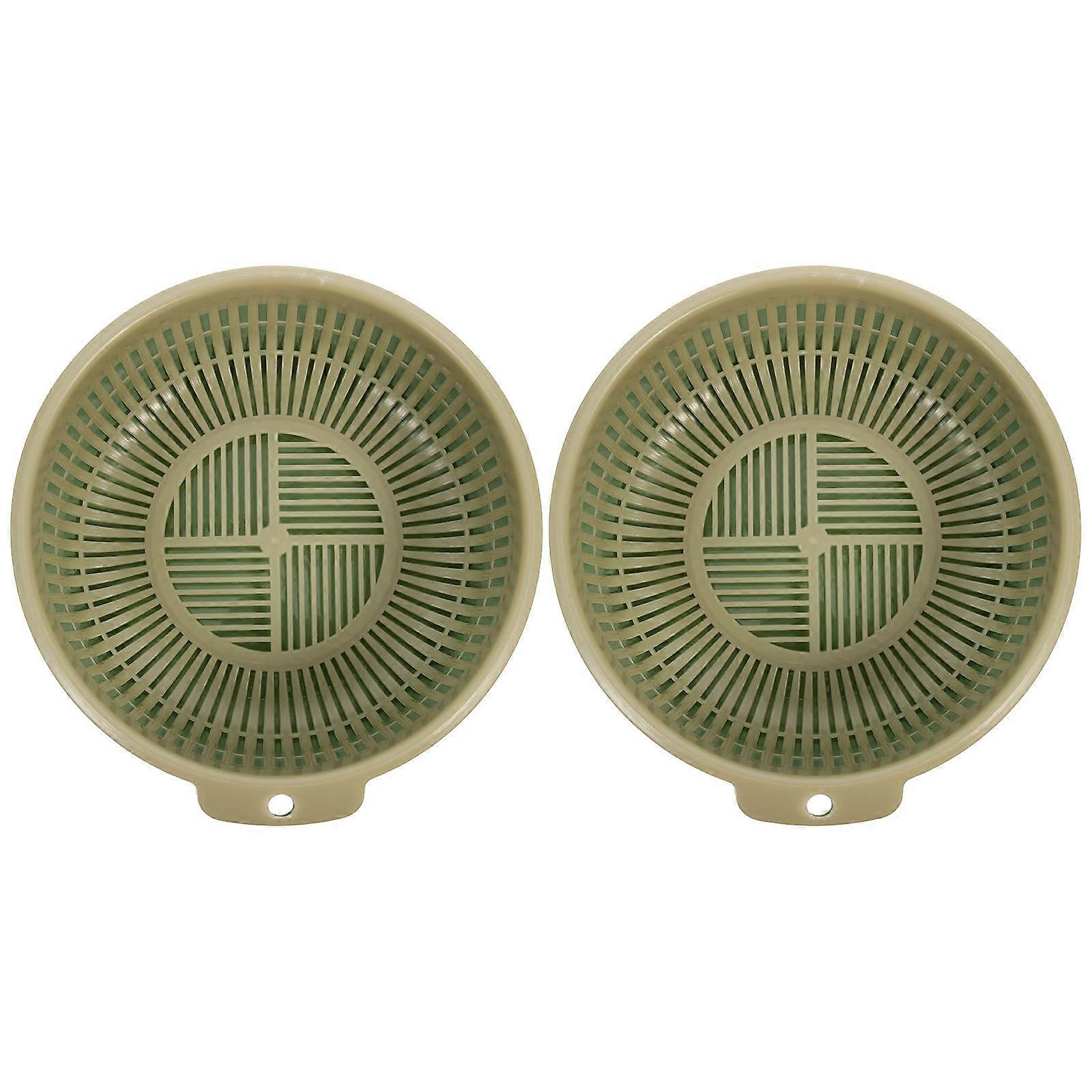 Double-Layer Vegetable Drain Basket for Kitchen Use 2Pcs Plastic