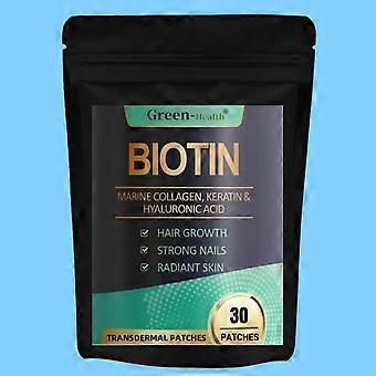 30-Count Biotin Patches (Transdermal)  Keratin + Marine Collagen & Hair Skin Vitality