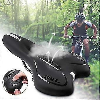 Gel de silicium Reflective Shock Absorbant Hollow Bike Saddle Mtb Bicycle Seat Respirant Rainproof Cycling Road Mountain