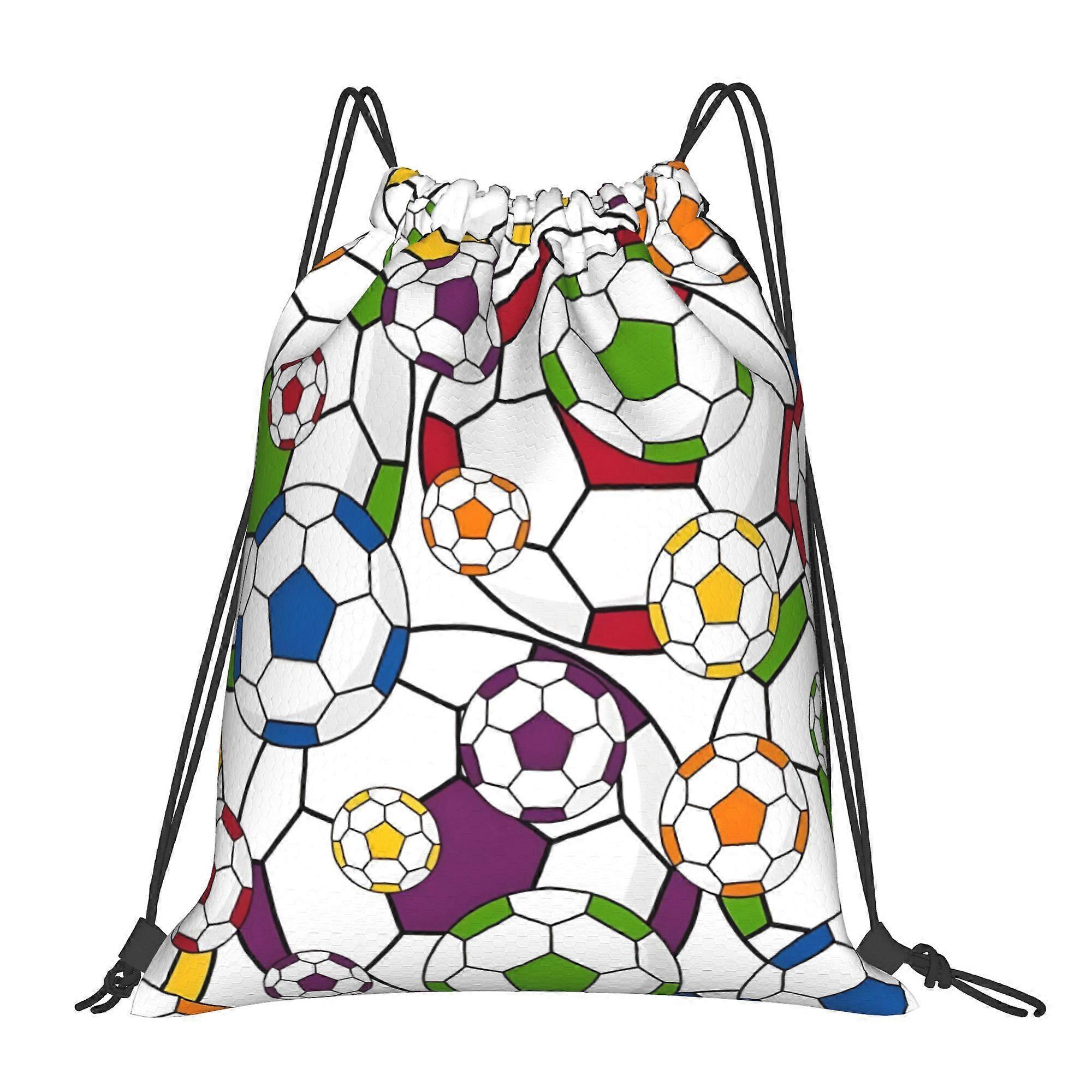 1 bolsa con cordón con diseño de balón de fútbol - Cqazw