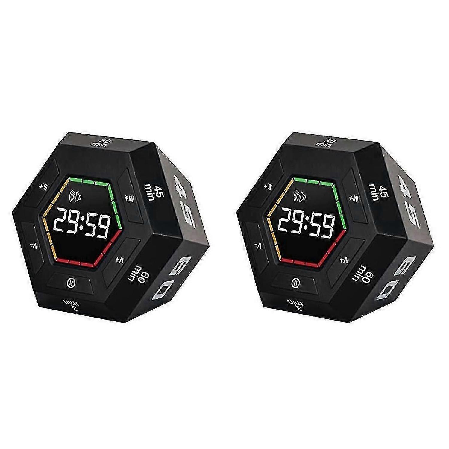 2X Pomodoro Timer, Productivity Timer,3, 5, 15, 30, 45, 60 Minute Preset Smart Countdown Timer, Tim