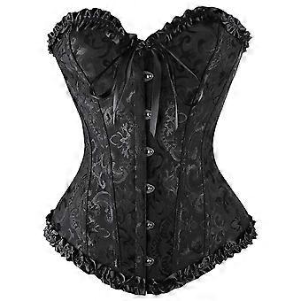 Weißes Damen-Taillenformer-Korsett, Gothic-Kleidung, Korsage, Taillengürtel, schwarzes Korsett mit Schnellverschluss