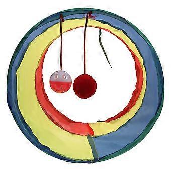 Tunnel interactif arc-en-ciel pour chat (1 pièce)