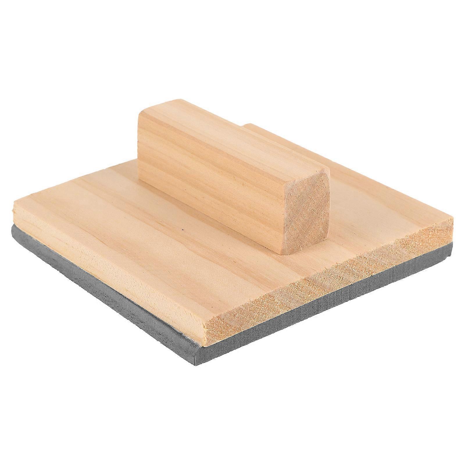 Art Paint Application Sponge with Solid Wood Handle Tool