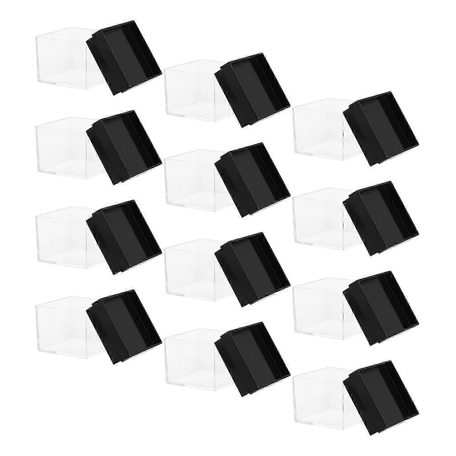 Transparent Cube Mineral Specimen Storage Box compatible with 36Pcs Sample Display