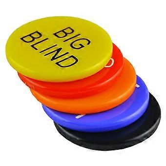 Poker Dealer Button Set for Poker 5Pcs with Assorted Colors