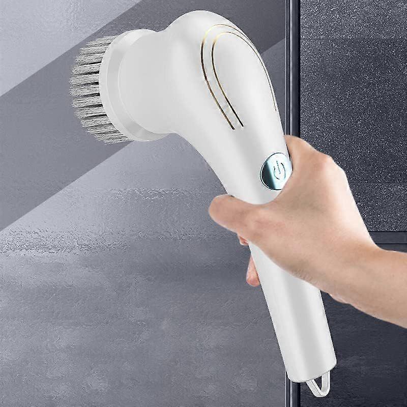 Portable Electric Spin Scrubber with 4 Replaceable Brush Heads