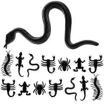 Animal Bug Toy Realistic Spider Model for Playing 20Pcs Plastic Halloween Props